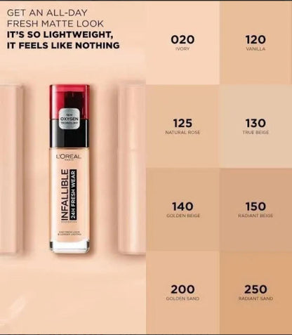 L'Oreal Infallible Foundation Breathable Liquid 24H 